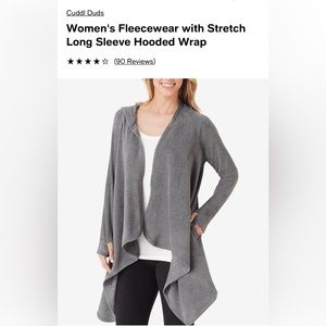 COZY Cuddl Duds Fleece Wrap with Hood - NWT, one size